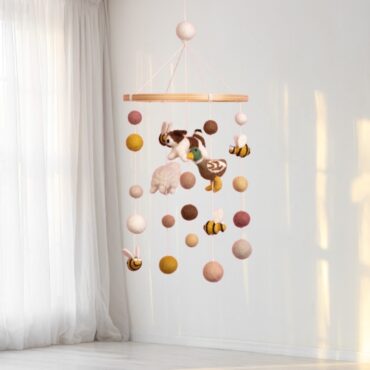 Farm Animal Hanging Mobile  – Handmade 100% New Zealand Wool