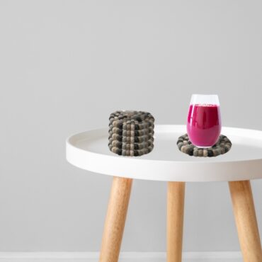 Stone Design Handmade Coaster -100% NZ Wool, Set of 6