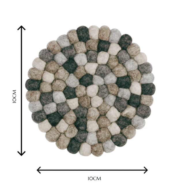 Stone Design Handmade Trivets -100% NZ Wool, Set of 3 - Image 3