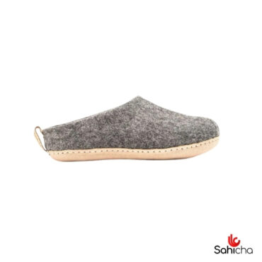 Premium 100% New Zealand Woollen Slippers -  Stone Grey