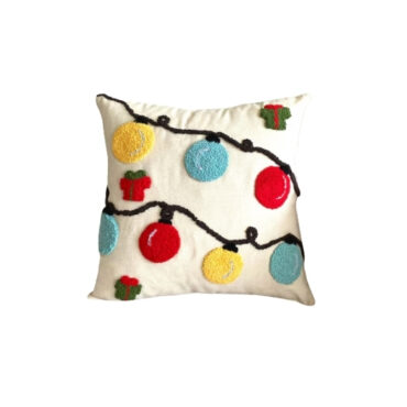 Christmas Lights   – Handmade 100% New Zealand Wool Cushion Cover