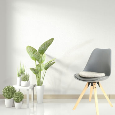 Natural Grey 100% New Zealand Wool Round Chair Pad