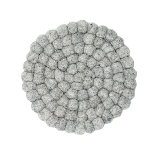 Grey Handmade Coaster -100% NZ Wool, Set of 6 - Image 2