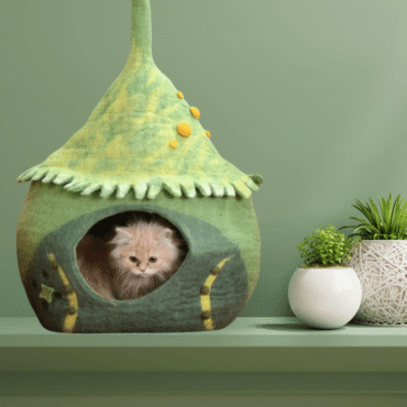Cat House with Marine Theme Design – 100% NZ Wool