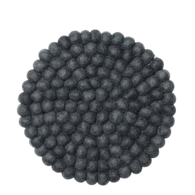 Charcoal Colour Handmade Trivets -100% NZ Wool, Set of 3 - Image 2