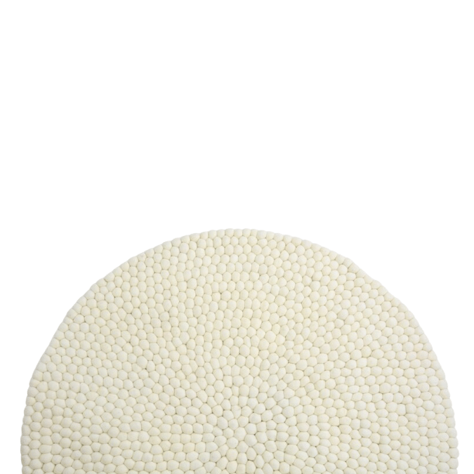 Gundri –White Ball Rug in 100% New Zealand Wool - Image 5