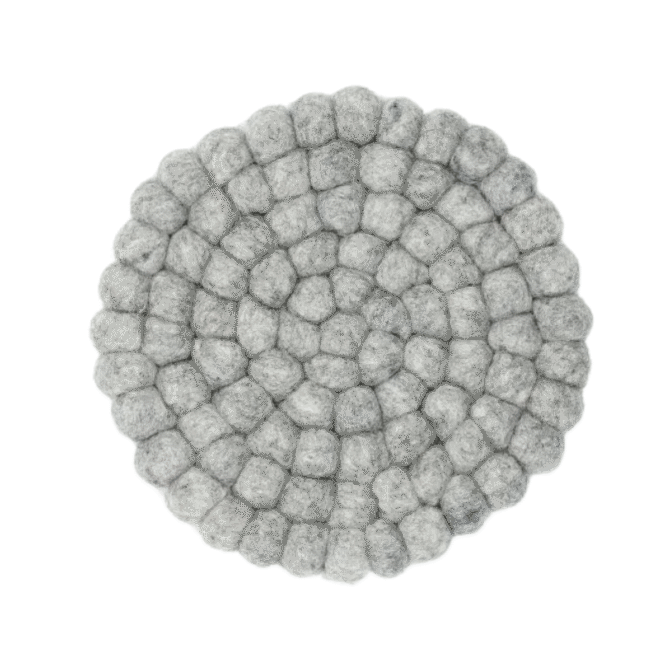 Grey Colour Handmade Trivets  -100% NZ Wool, Set of 3 - Image 2