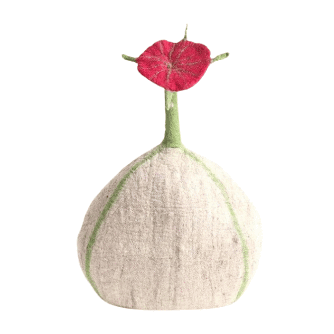 Blossom Bud Felt Cat Cave – Handcrafted in 100% NZ Wool - Image 4