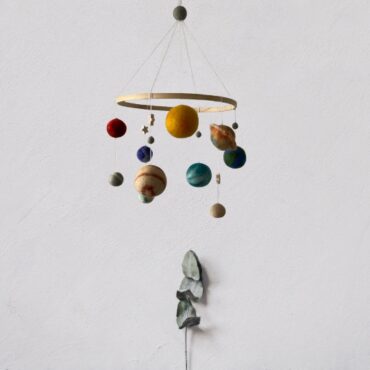 Solar System Hanging Mobile  – Handmade 100% New Zealand Wool