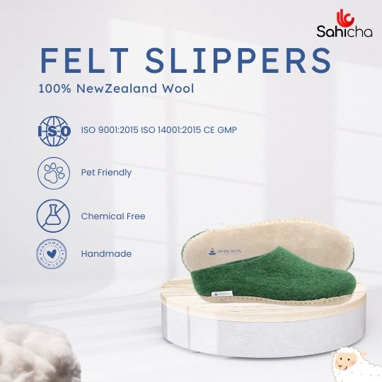 Premium 100% New Zealand Woollen Slippers -  Stone Grey - Image 5
