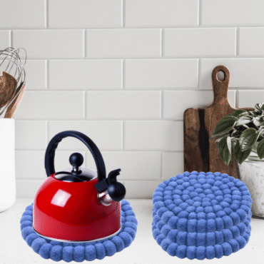 Soft Indigo Colour  -100% NZ Wool, Set of 3