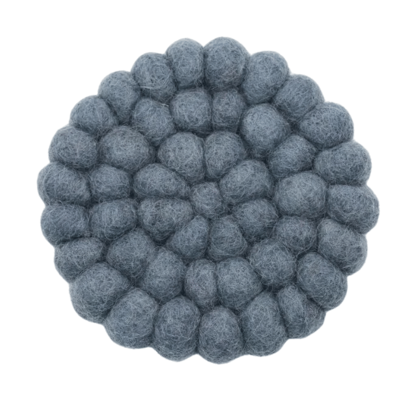 Storm Blue Colour  -100% NZ Wool, Set of 3 - Image 2