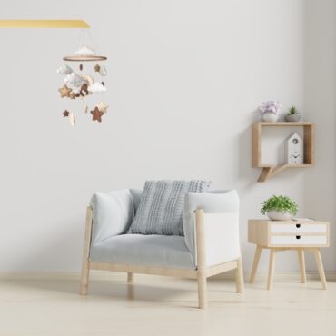Felt Cloud, Moon Star & Teddy Hanging Mobile  – Handmade 100% New Zealand Wool
