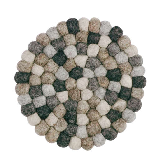 Stone Design Handmade Coaster -100% NZ Wool, Set of 6 - Image 2