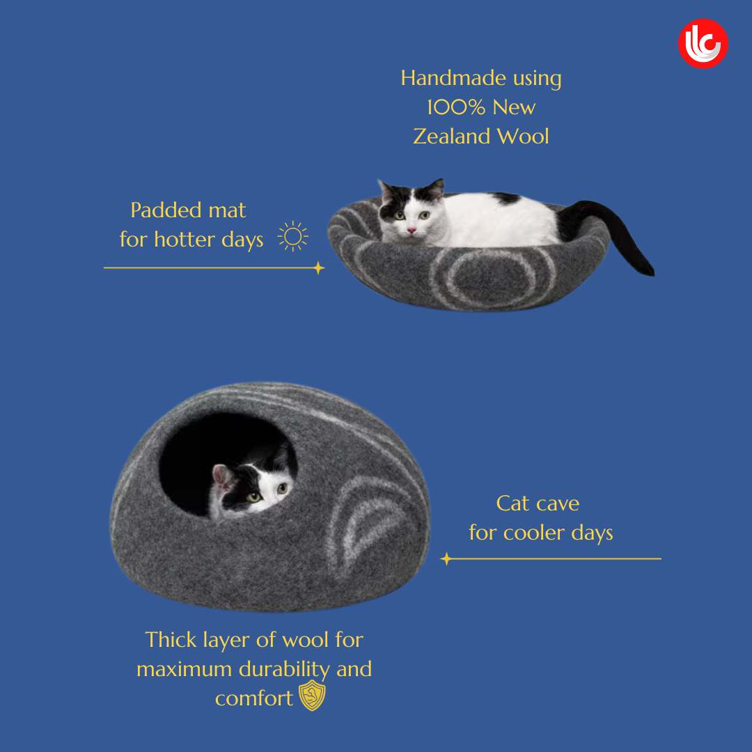 Cat House with Marine Theme Design – 100% NZ Wool - Image 9